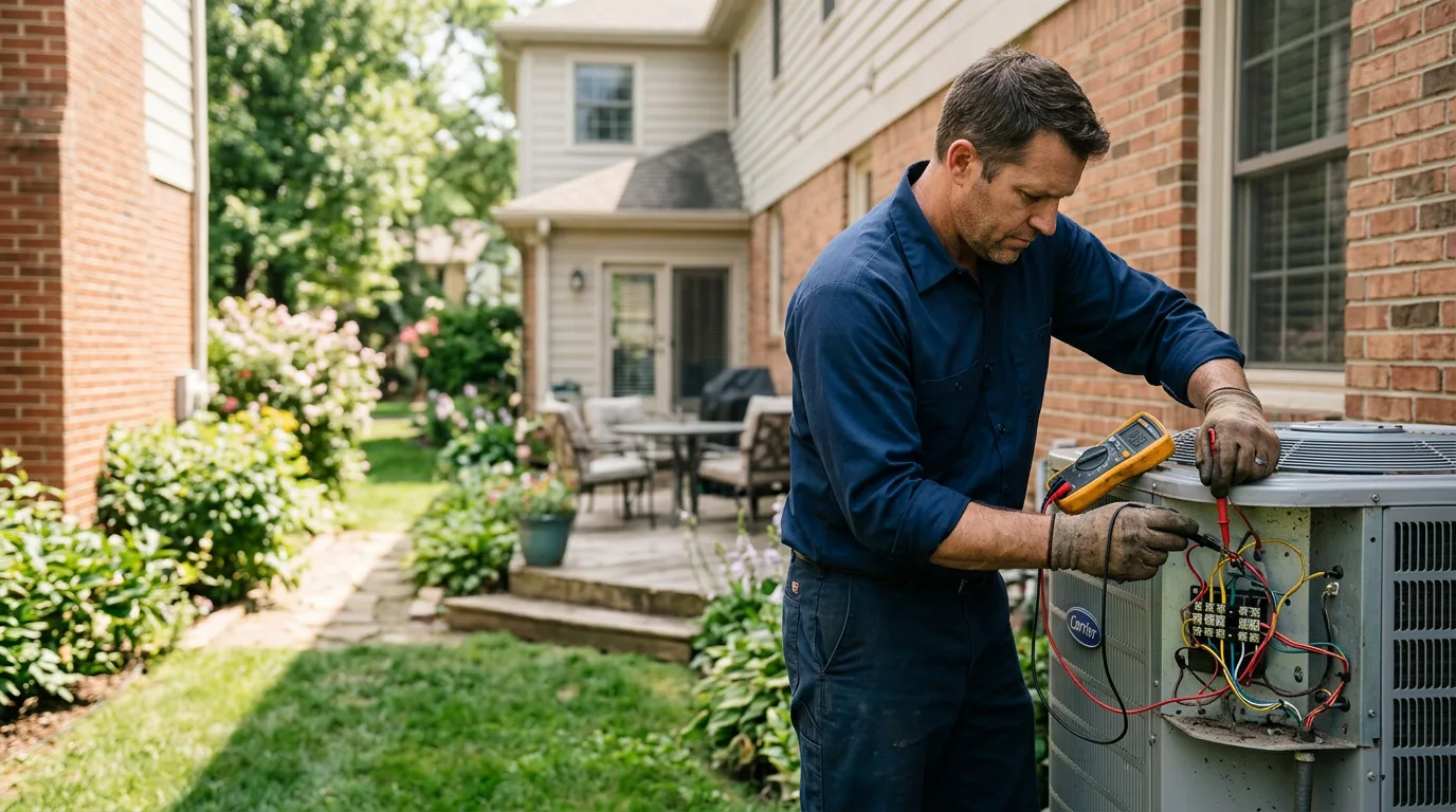 HVAC technician working near Moriches, NY